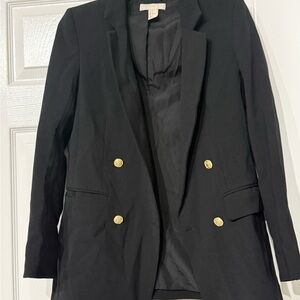 H&M Black Blazer with Gold Accents